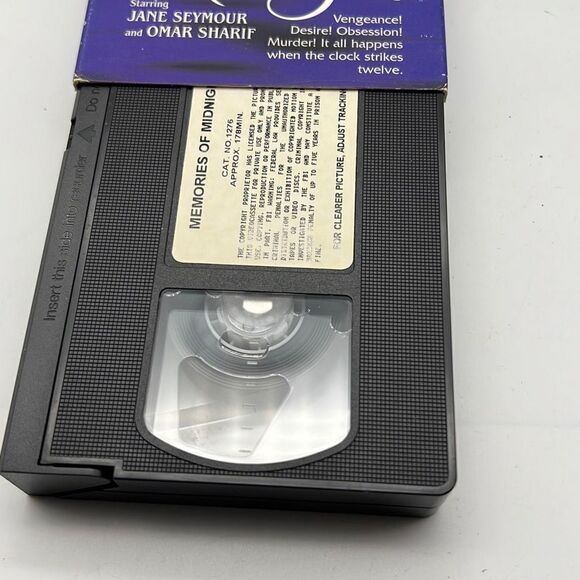 Sidney‎ Sheldon's Memories of Midnight 3 Tape VHS 1995 Jane Seymour - Picture 3 of 3